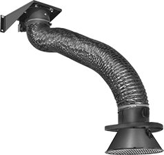 Image of Product. Front orientation. Fume Exhaust Hoses. Adjustable-Length Fume Exhaust Hoses.