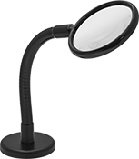 Image of Product. Front orientation. Magnifiers. Magnetic-Base Bench-Mount Workstation Magnifiers.
