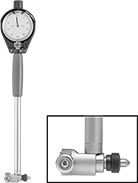Image of Product. With Interchangeable Anvil Probe. Front orientation. Contains Inset. Bore Gauges. Economy Dial Bore Gauges.