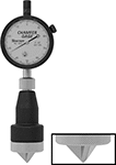 Image of Specification. With Three-Blade Probe. Front orientation. Contains Inset. Chamfer Gauges. Starrett Chamfer Gauges.