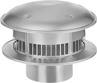 Image of Product. Front orientation. Chimney Pipe and Fittings. Gas Chimney Vent Pipe and Fittings, Rain Caps.