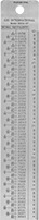 Image of Product. Front orientation. Tap and Drill Chart/Rulers.