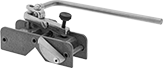 Image of Product. A. Front orientation. Variance Indicator Holders. Low-Profile Magnetic Base Variance Indicator Holders with Positioning Arm, Fine-Adjustment Arm, Magnetic-Release Switch, Style A, V-Grooved Base.