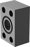 Image of Product. Back (O-Ring Groove). Back orientation. Pipe and Fittings. SAE High-Pressure Iron and Steel Threaded Pipe Flanges, Machined Flanges, Female, Threaded Fitting Connection, Flanged Fitting Connection, O-Ring Groove Surface.