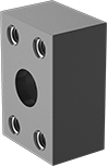 Image of Product. Back (Flat). Back orientation. Pipe and Fittings. SAE High-Pressure Iron and Steel Threaded Pipe Flanges, Machined Flanges, Female, Threaded Fitting Connection, Flanged Fitting Connection, Flat Surface.