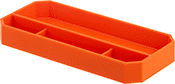 Image of Product. 4 Compartments. Front orientation. Tool Trays. Flexible Tool Trays, Silicone Rubber, 4 Compartments.
