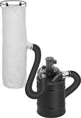 Image of System. Ceiling-Mount Filter Bag Kit. Front orientation. Dust Collector Filters. Drum-Mount Two-Stage Dust Collectors, Ceiling Mount.