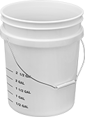 Image of Product. Front orientation. Pails. Pails and Snap-Lock Lids, Style C.