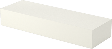 Image of Product. Front orientation. Extra High-Temperature Glass-Mica Ceramic Bar, Easy-Machine, 2" x 6", 1" Thick.