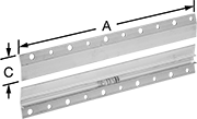 Image of Product. Front orientation. Contains Annotated. Panel Hanging Brackets. Easy-Level Lift-Off Panel Hanging Brackets.