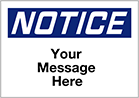 Image of Product. Front orientation. Labels. Made-to-Order Accident Prevention Labels , Notice.