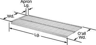 Image of Product. Front orientation. Contains Annotated. Ramps. Walk Ramps, Foldable.