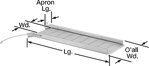 Image of Product. Front orientation. Contains Annotated. Ramps. Walk Ramps, Not Foldable.