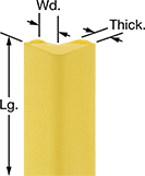 Image of Product. Front orientation. Contains Annotated. Corner Guards. High-Visibility Corner Guards, Style 3.