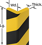 Image of Attribute. Front orientation. Corner Guards. High-Visibility Foam Corner Guards, Style 2—90° Angle.