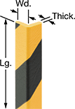 Image of Product. Front orientation. Contains Annotated. Corner Guards. High-Visibility Corner Guards, Style 4.