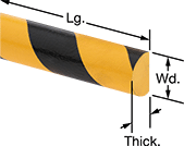 Image of Product. Front orientation. Contains Annotated. Surface Guards. High-Visibility Surface Guards, Style 2.