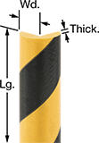 Image of Product. Front orientation. Contains Annotated. Corner Guards. High-Visibility Corner Guards, Style 1.