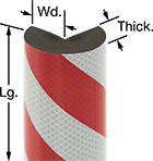 Image of Product. Front orientation. Contains Annotated. Corner Guards. High-Visibility Corner Guards, Style 2.