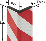 Image of Product. Front orientation. Contains Annotated. Corner Guards. High-Visibility Corner Guards, Style 5.