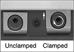 Image of ProductInUse. Top orientation. ZoomedIn view. Contains Annotated, Border. Fixture Clamps. Low-Profile Fixture Clamps.