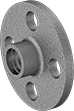 Image of Product. Front. Front orientation. Pipe and Fittings. Low-Pressure Brass and Bronze Unthreaded Pipe Flanges, Flanges, Braze Socket Female, Flat Surface.