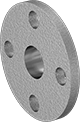 Image of Product. Flat Surface on Back. Back orientation. Pipe and Fittings. Low-Pressure Brass and Bronze Unthreaded Pipe Flanges, Flanges, Braze Socket Female, Flat Surface.