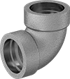 Image of Product. Front orientation. Pipe and Fittings. Low-Pressure Brass and Bronze Braze-Socket Pipe Fittings, Short 90° Elbow Connectors, Braze Socket Female.