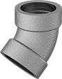 Image of Product. Front orientation. Pipe and Fittings. Low-Pressure Brass and Bronze Braze-Socket Pipe Fittings, 45° Elbow Connectors, Braze Socket Female.