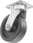 Image of Product. Front orientation. Casters. High-Capacity High-Temperature Corrosion-Resistant Casters with Nylon Wheels, Swivel Casters.