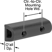 Image of Product. Front orientation. Contains Annotated. Dock Bumpers. Vehicle-Mount Bumpers , Style E.