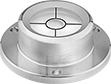 Image of Product. Style B (Screw On). Front orientation. Levels. Circular Surface-Mount Levels, Horizontal Mounting Surface, Screw-On Levels, Style B.
