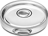 Image of Product. Round Glass Vial. Front orientation. Level Vials. Round, Glass.