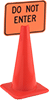 Traffic Cone-Mount Security and Admittance Signs