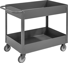 Image of Product. With 6" Lip. Front orientation. Carts. Container Carts, 6" High Shelf Lip.