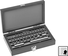 Image of Product. Front orientation. Contains Annotated, MultipleImages. Gauge Blocks. Mitutoyo Gauge Block Sets with Calibration Certificate.