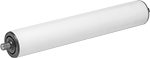 Image of Product. Front orientation. Conveyor Rollers. 1.9" Diameter Abrasion-Resistant Conveyor Rollers, Hex Axle, Polyethylene-Coated Steel Rollers.