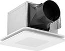 Image of Product. Top orientation. Exhaust Fans. Ceiling-Mount Lavatory Exhaust Fans with Lights .