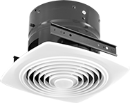 Image of Product. Style 2. Front orientation. Style 2. Ceiling-Mount Lavatory Exhaust Fans.