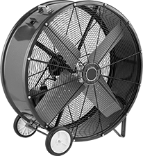 Image of Product. Front orientation. Fans. Belt-Drive Mobile Floor Fans.