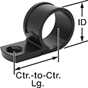 Image of Product. Front orientation. Contains Annotated. Loop Clamps. Plastic Loop Clamps, Polyethylene.