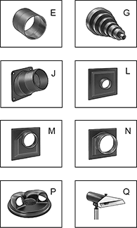 Image of System. Front orientation. Contains Annotated, MultipleImages. Dust Collectors. Design-Your-Own Dust Collector Duct System.