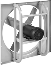 Image of Product. Back orientation. Exhaust Fans. Dust-Resistant Direct-Drive Wall-Mount Exhaust Fans, Style 5.