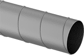 Image of Product. Front orientation. Duct and Fittings. Tight-Seal Spiral Duct and Fittings, Duct.