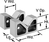Image of Product. 1 Vee. Front orientation. Contains Annotated. V-Blocks. Economy V-Blocks, Standard V-Blocks, 1 Vee.