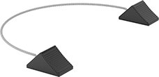 Image of Product. Style 6. Front orientation. Wheel Chocks. Wheel Chocks, Not Reversible, Style 6.