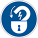 Image of Product. Front orientation. Labels. Lockout ISO Labels .