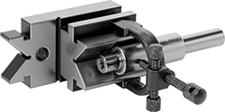 Image of Product. Style D with Clamp (Side Orientation). Side1 orientation. V-Blocks. V-Blocks, V-Blocks with Clamp, Style D.