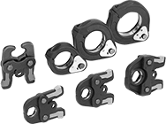 Image of Product. Jaw and Ring Set. Front orientation. Pipe Crimper Jaws and Rings. Pipe Crimper Jaws and Rings for Low-Pressure Press-Socket Unthreaded Fittings.