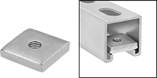 Image of Product. Front orientation. Contains Inset. Strut Channel Framing and Fittings. Slot-Adapting Square Strut Channel Nuts.